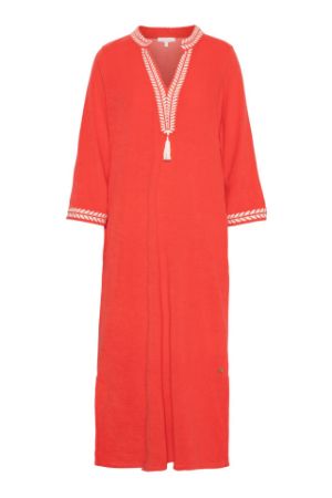 Kaftan Long Dress - Coral
