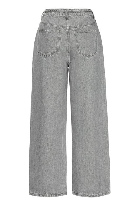 BYKIMU BELT JEANS 2 - Mid Grey Denim
