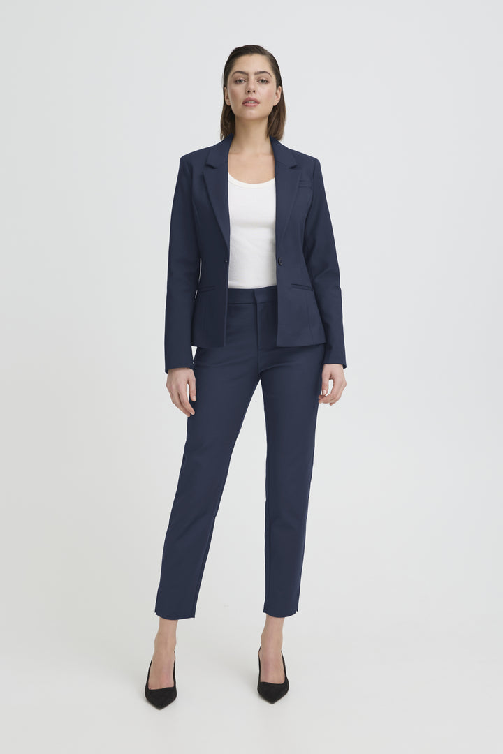 PZBINDY HighWaist Pant Ankl. Skinny Leg - Dark Sapphire