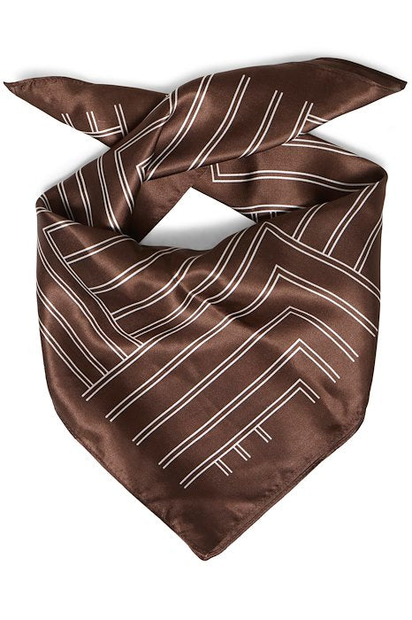 BYWIOLETTA LINES SCARF - POTTING SOIL LINES