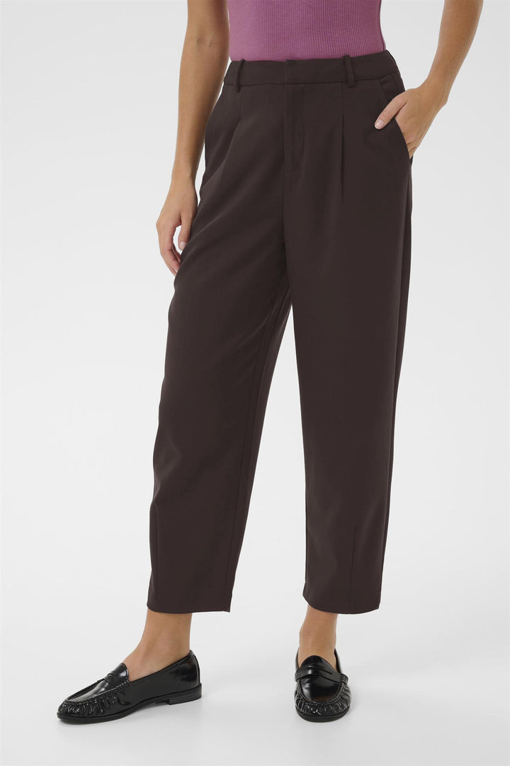 KAmerle 7/8 Pants Suiting  - Black Coffee