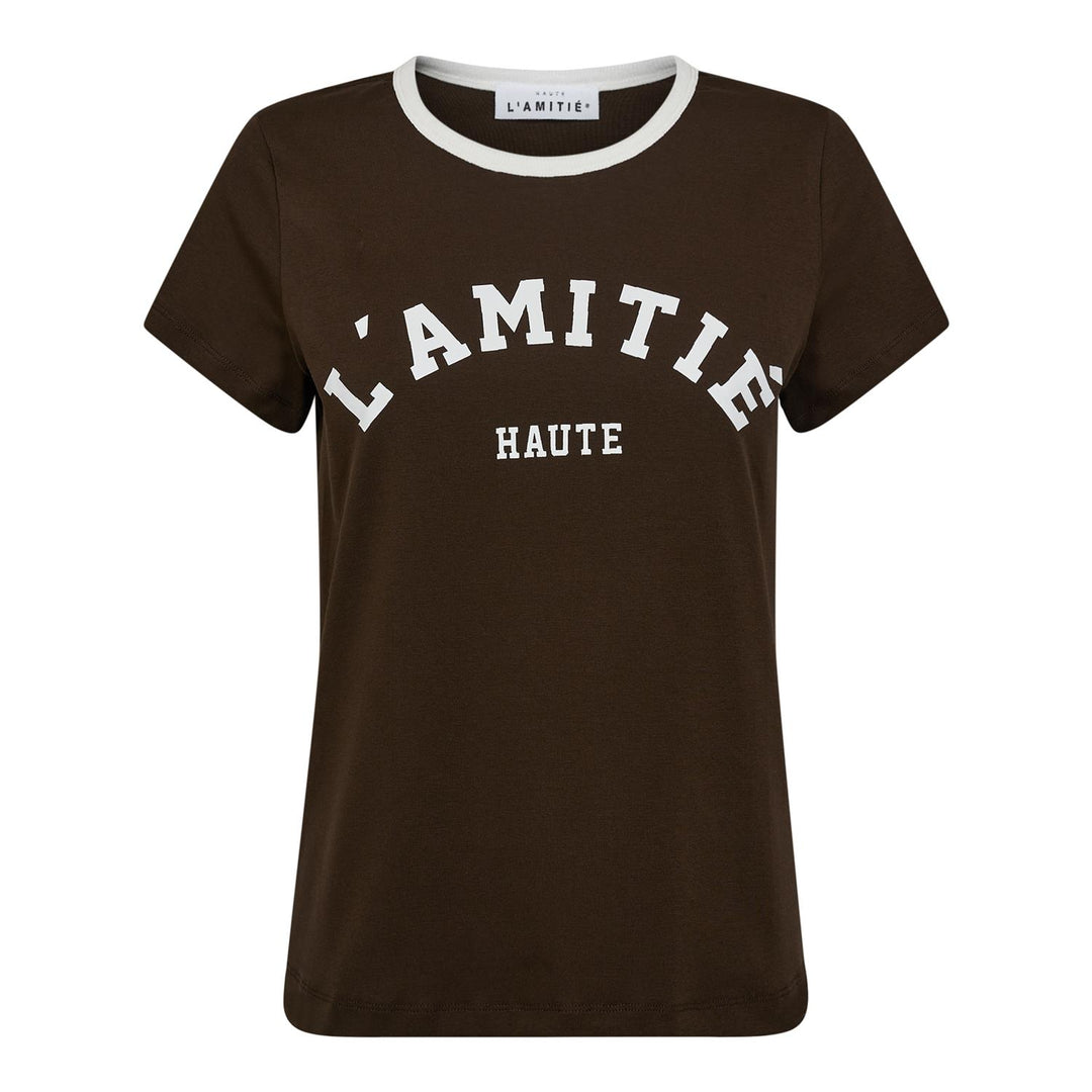 Neckline Logo Tee - Mocca
