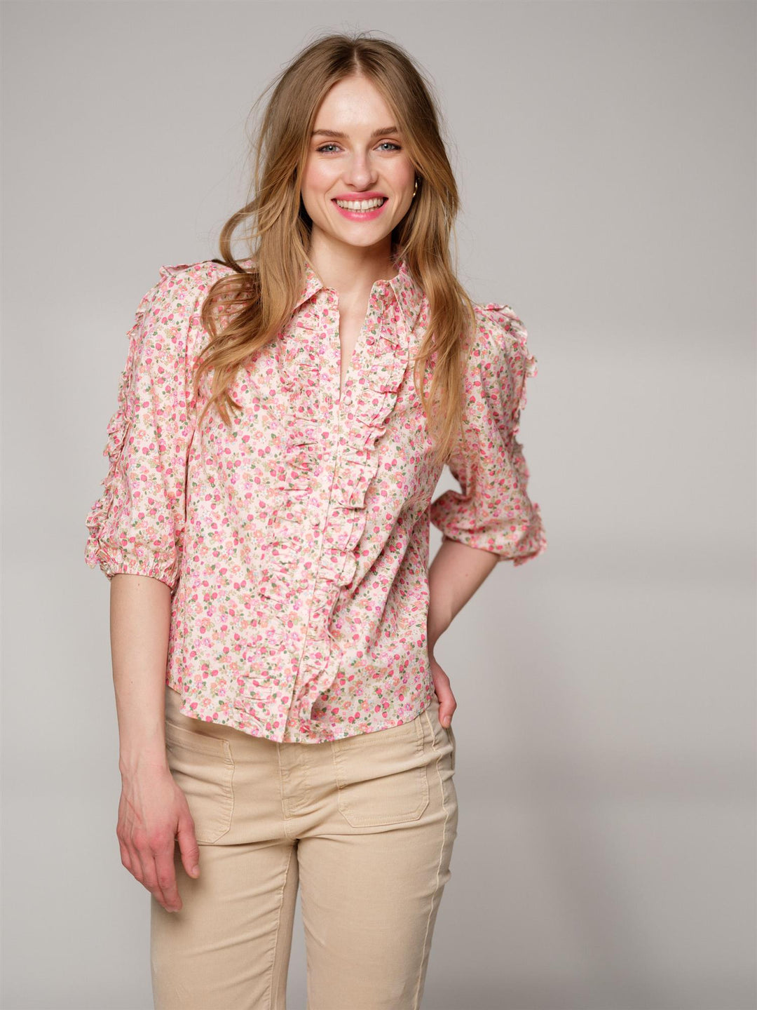 Sara Strawberry Blouse - Rose Petal