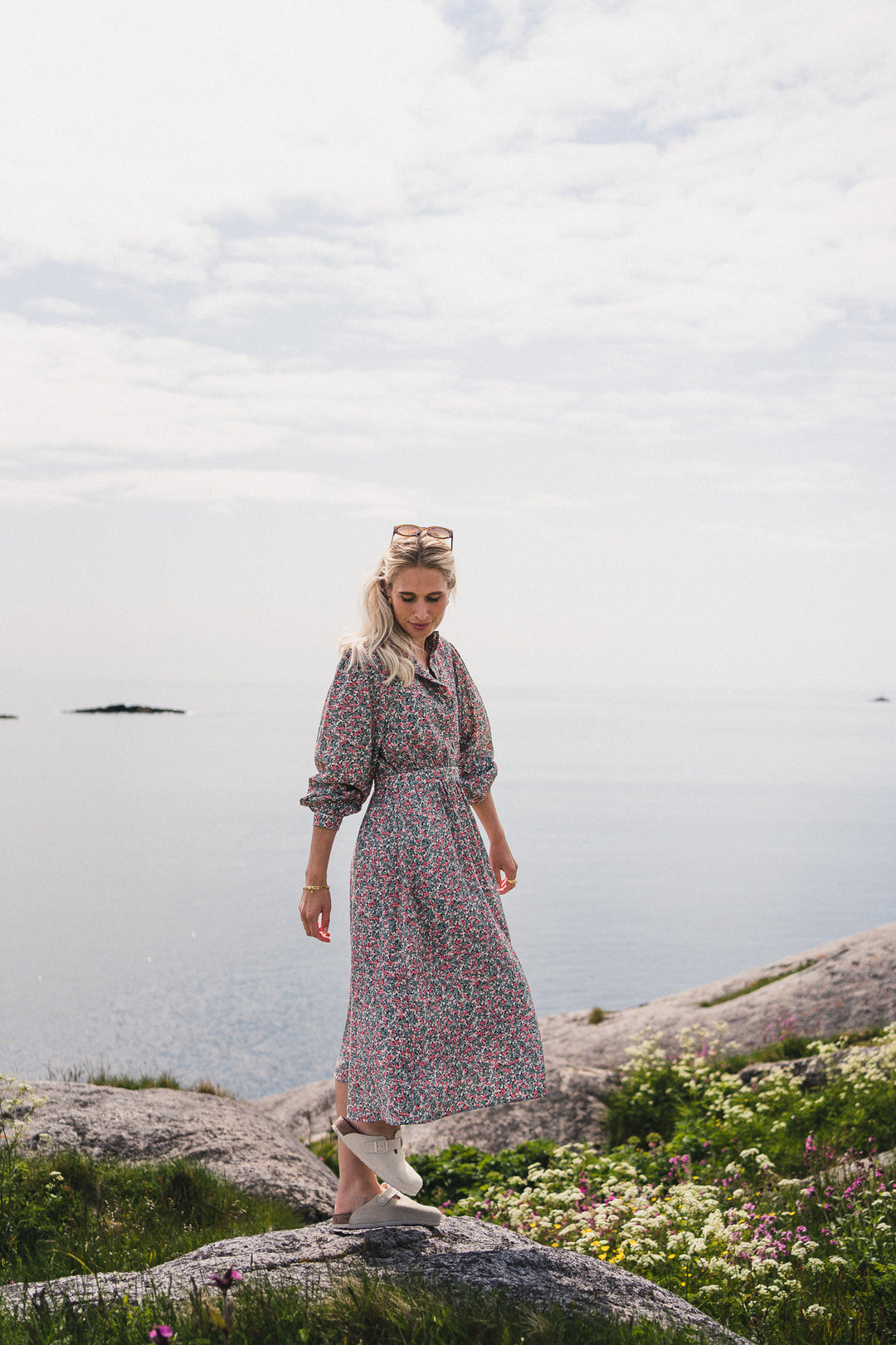 Gry Astrid Shirt Dress  - Chinios Green Flower