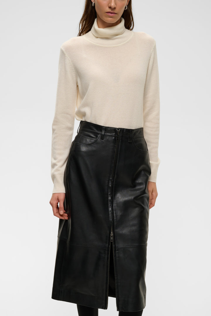 JOKO LEATHER SKIRT - Black