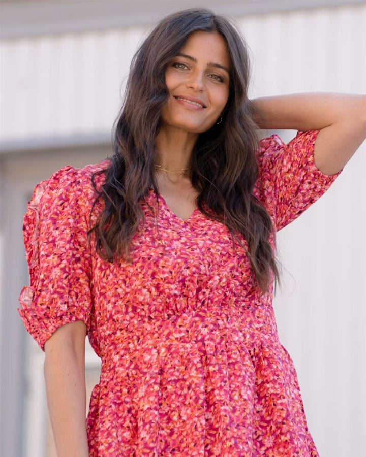 Tomina Bloomy Dress - Red