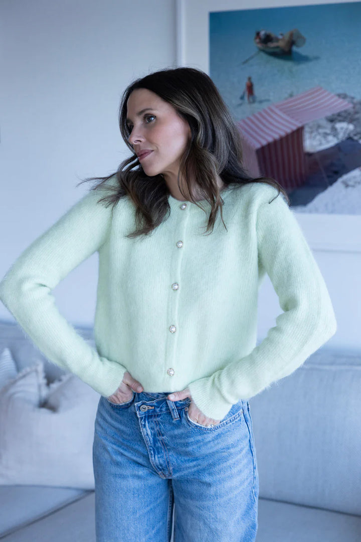 Melina Chunky Cardigan - Lt. Green
