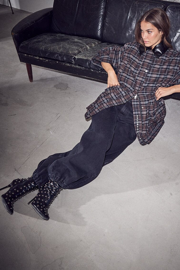 Denim Harem Pant - Black
