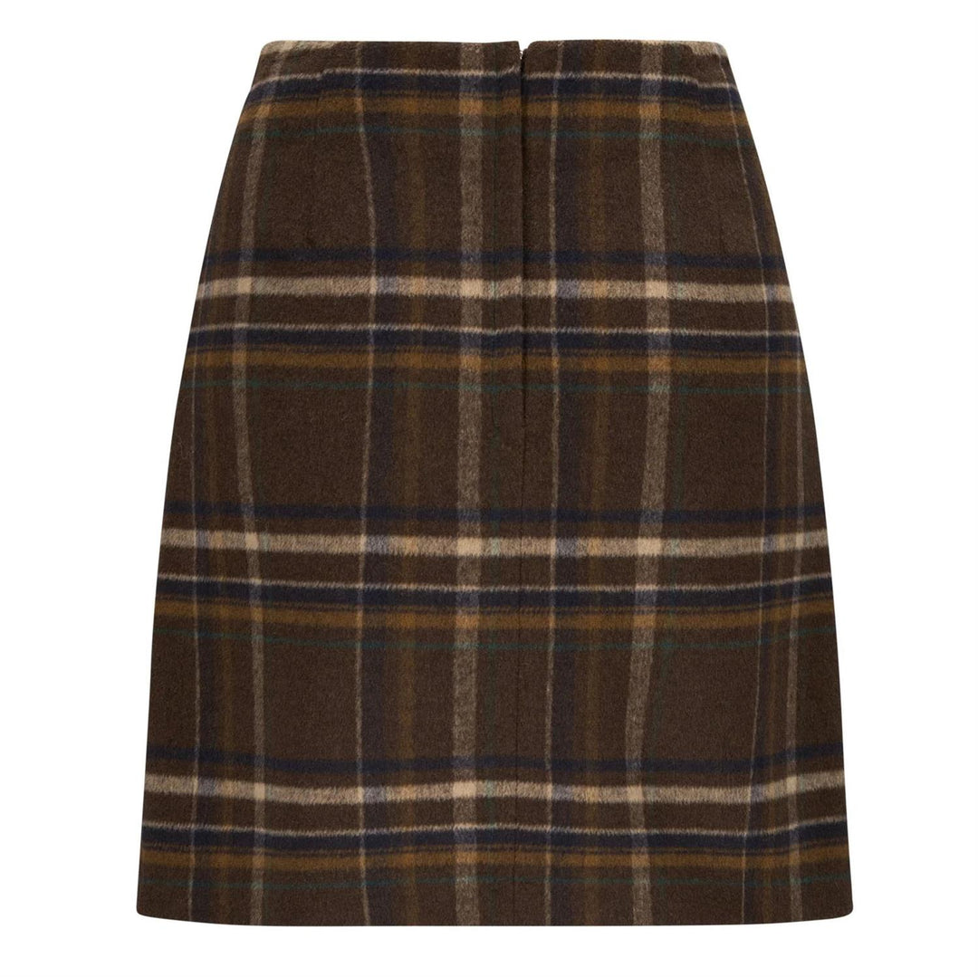 Adam Check Skirt - Coffee