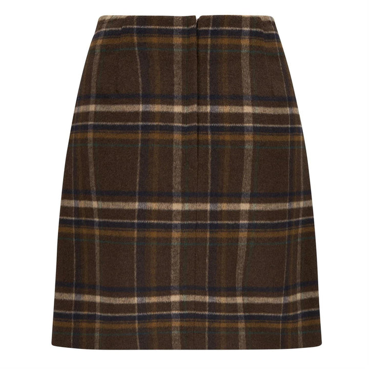 Adam Check Skirt - Coffee