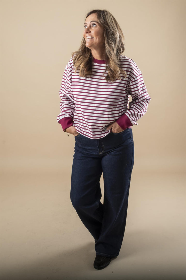 Monde Krestiane Pullover - Egret/Rhododendron