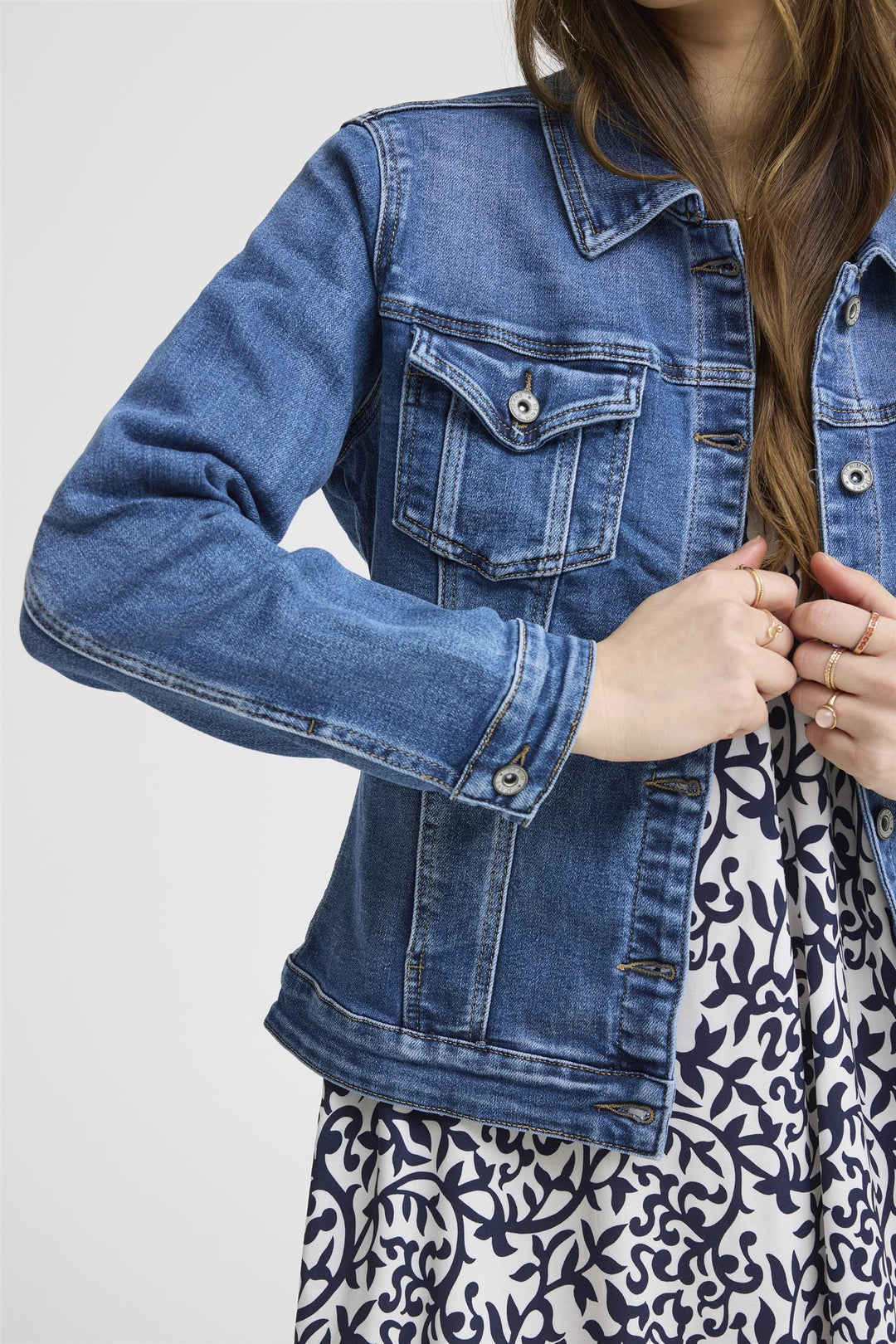 SKYE DENIM JACKET - Denim Blue