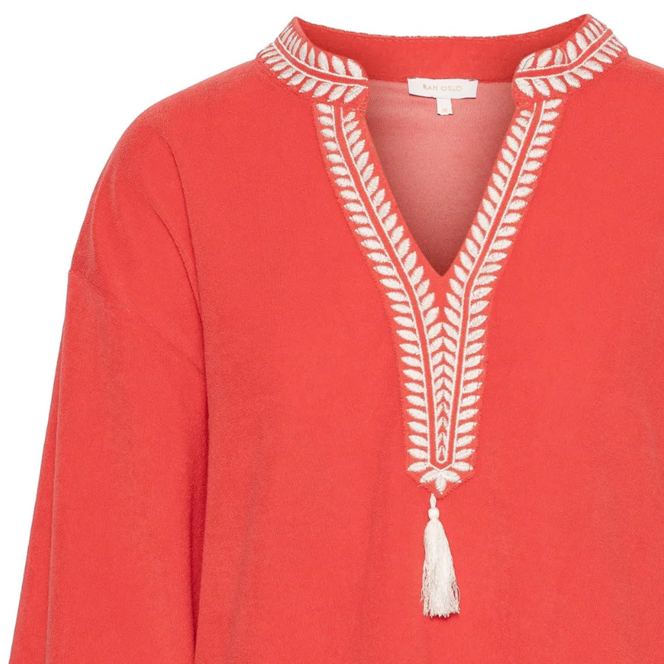 Kaftan Long Dress - Coral