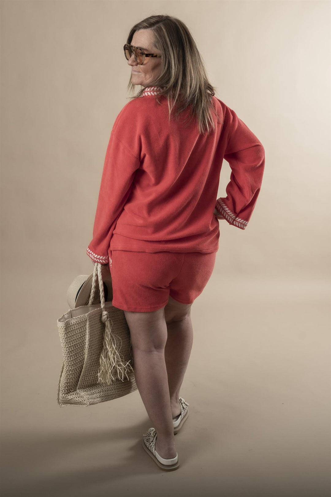 Kaftan Top - Coral