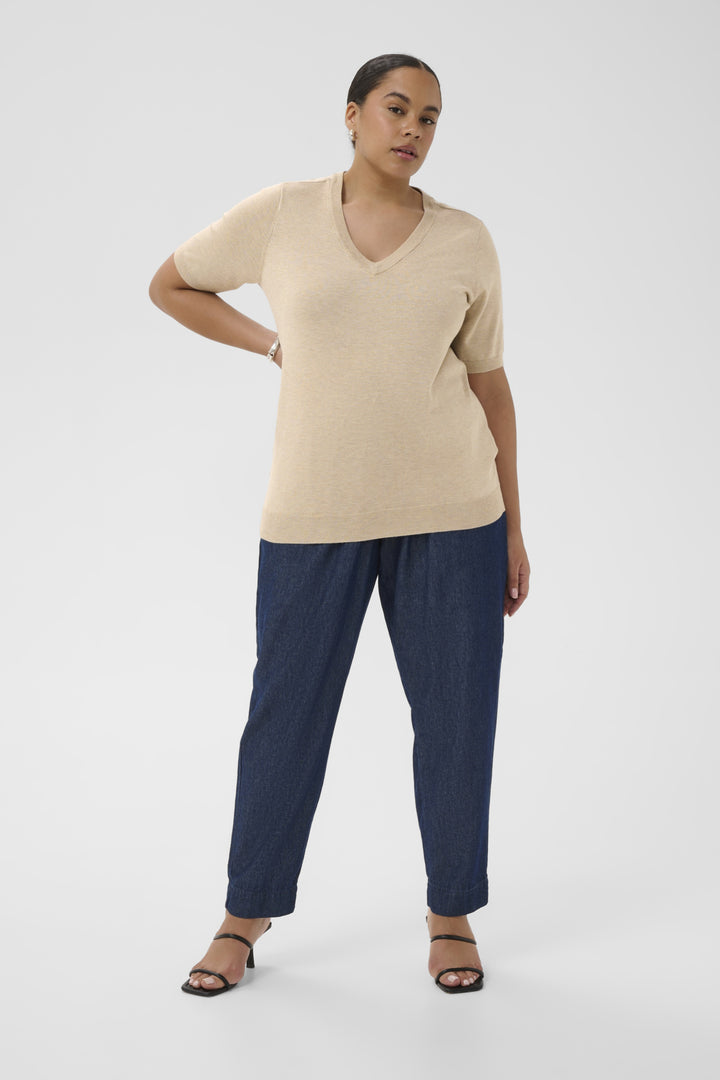 KClizzy V-Neck Pullover - Feather Gray Melange