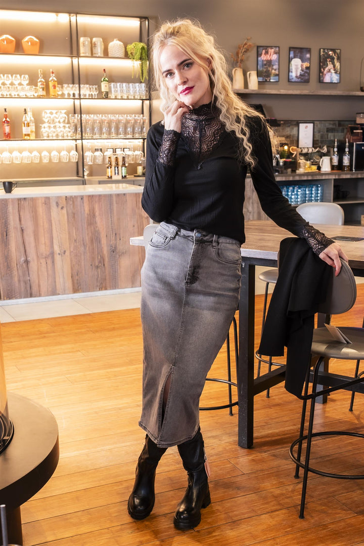 KAsinem Skirt - Medium Grey Denim