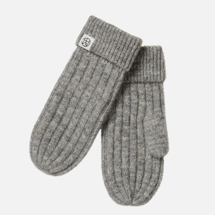 Hope Icon Mittens - Light Grey Melange