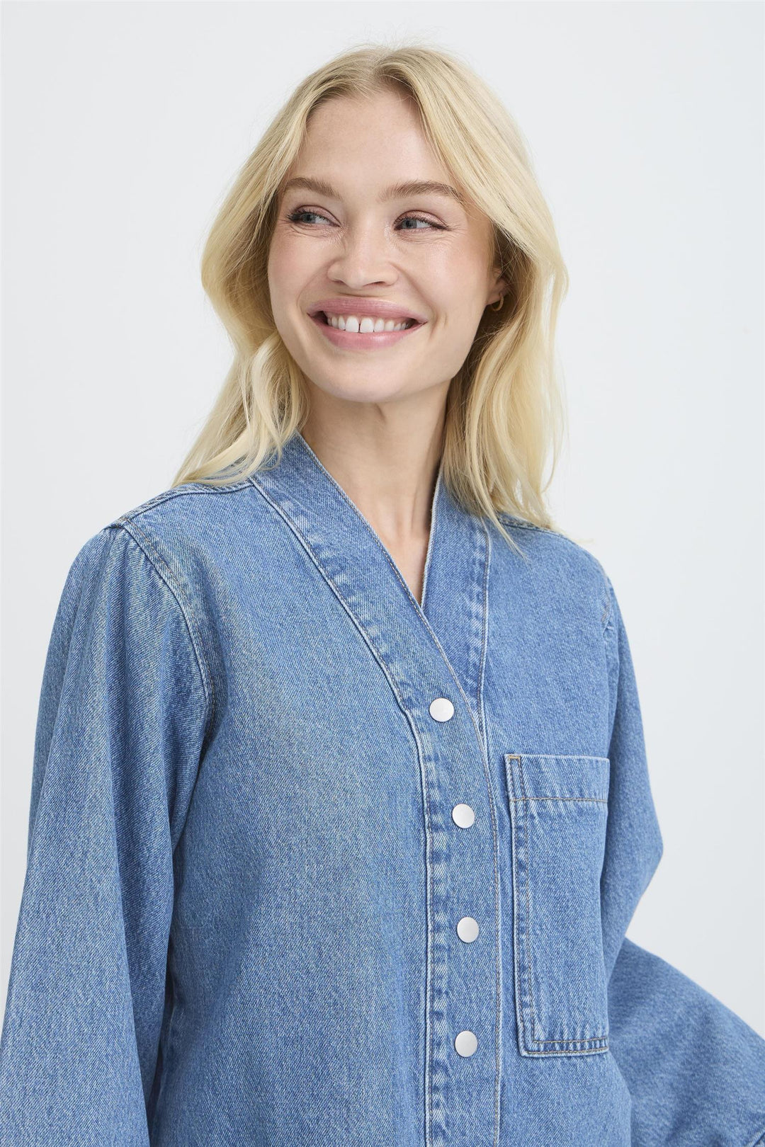 BYKACILA SHIRT - Mid Blue Denim
