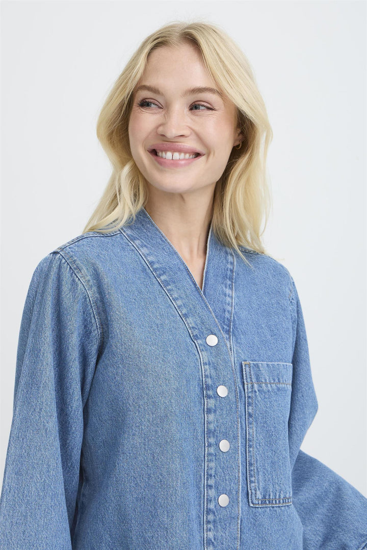 BYKACILA SHIRT - Mid Blue Denim