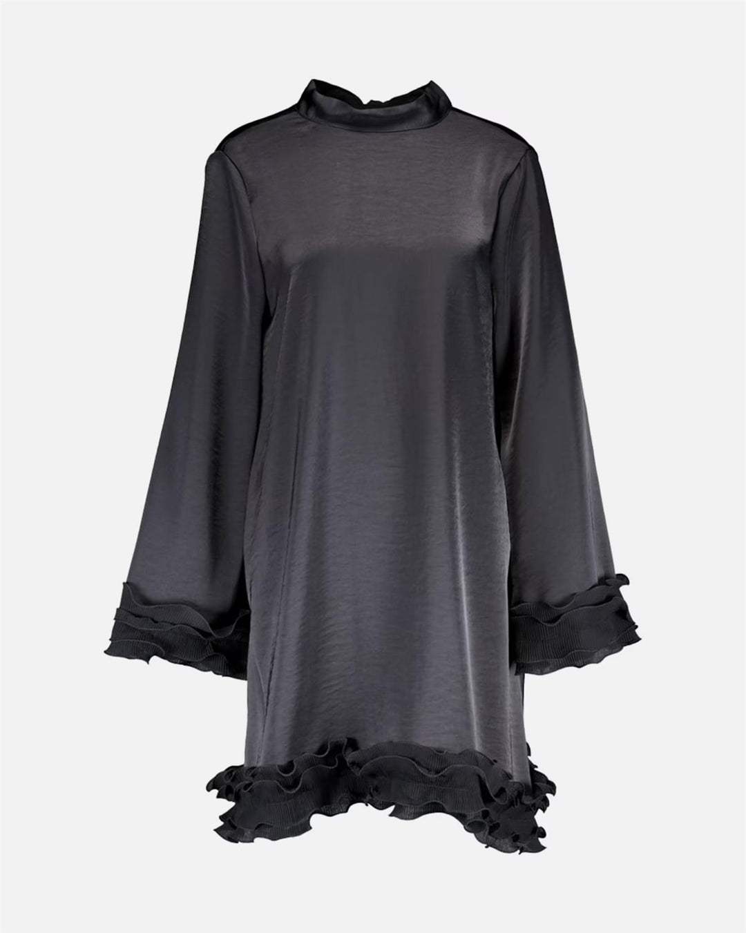 Ziva Heavy Satin Dress - Black