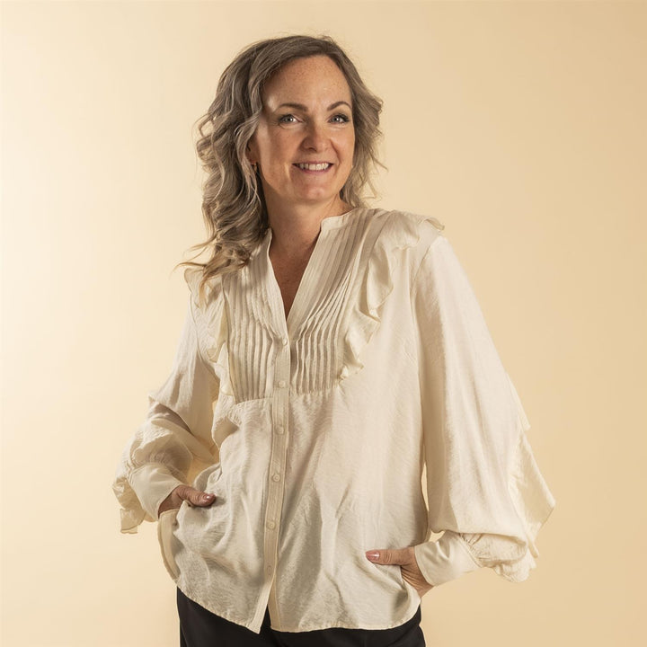 Stefani Blouse - Eggnog