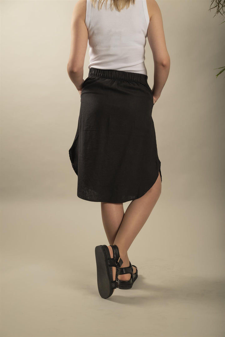 BYFALAKKA Midi Skirt - Black