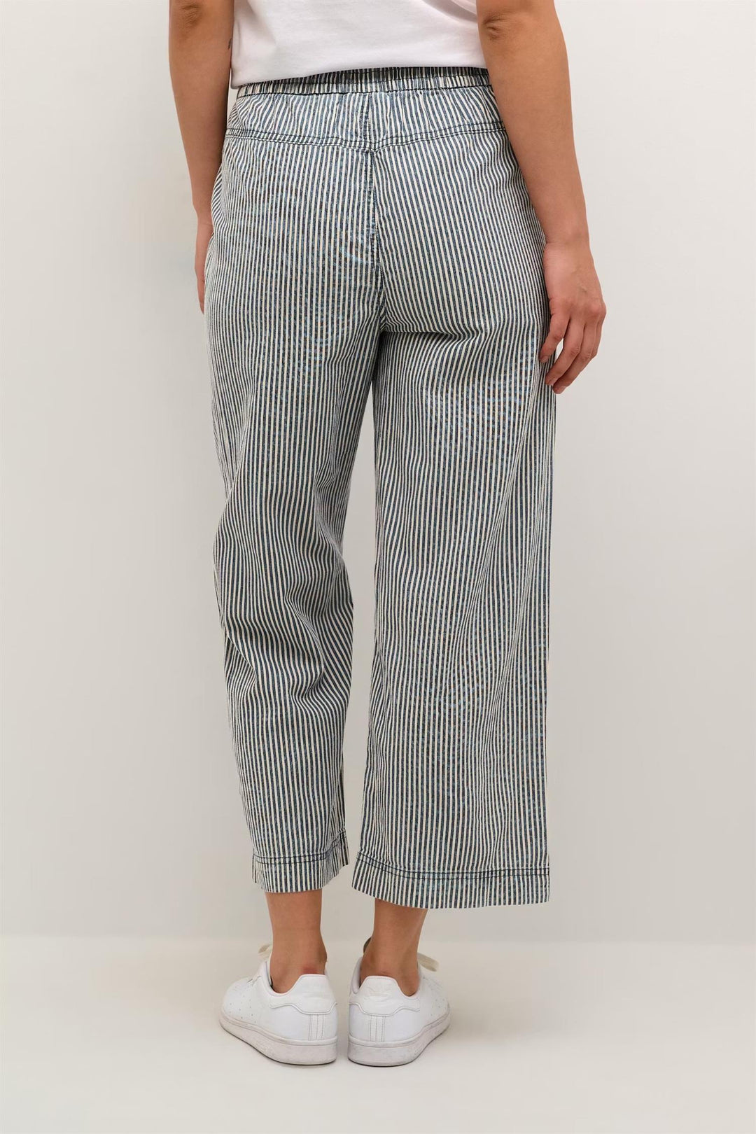 KAnaya Striped Culotte Pants - Midnight/White Stripe