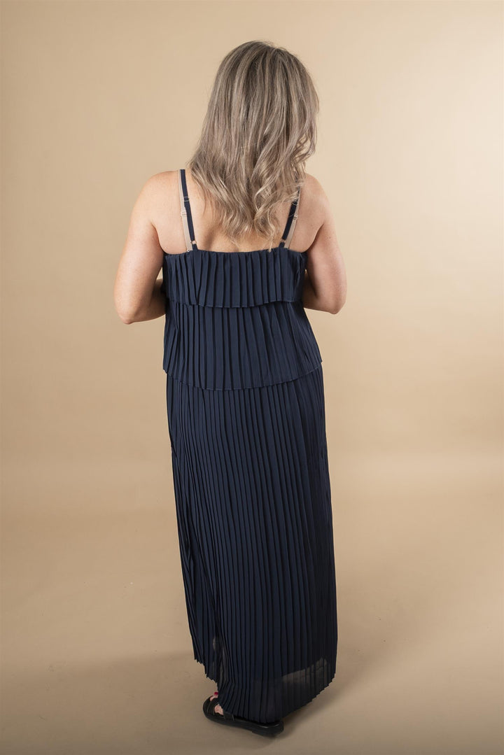 KAkiera Plissé Dress - Midnight Marine