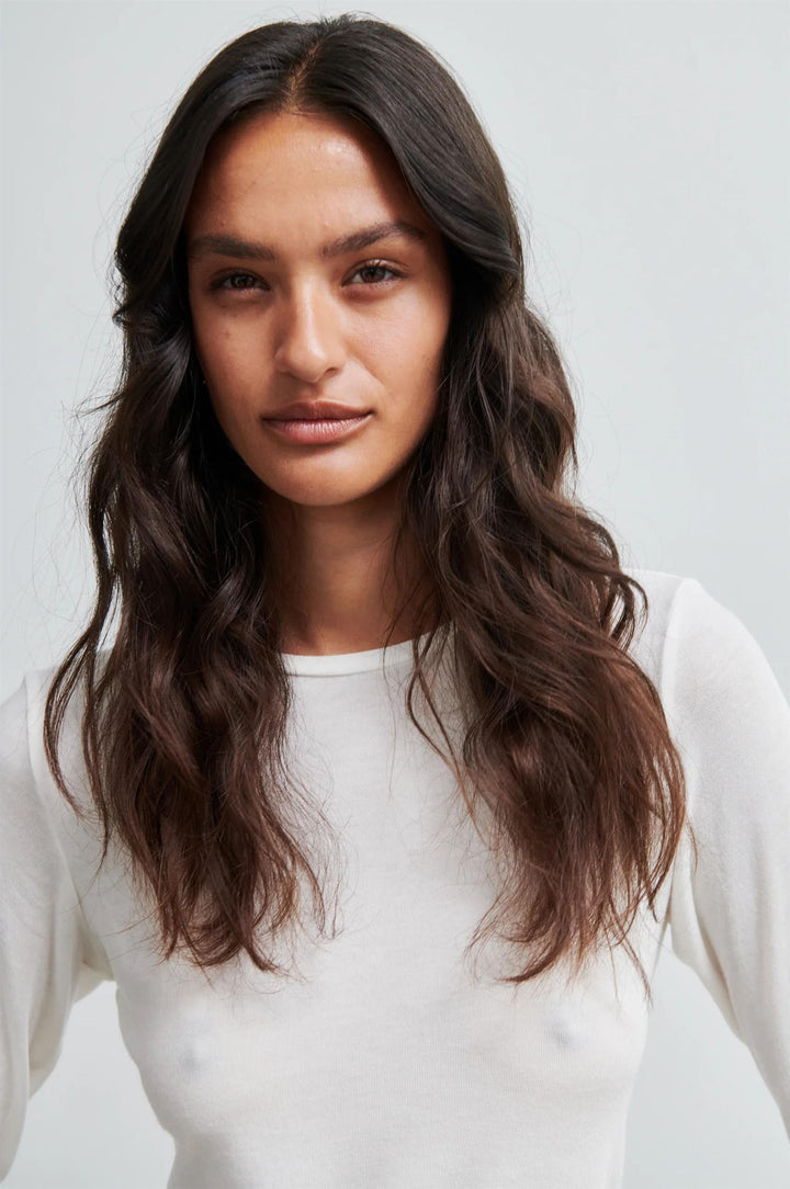Matima O-Neck Long Sleeve Tee - Off White