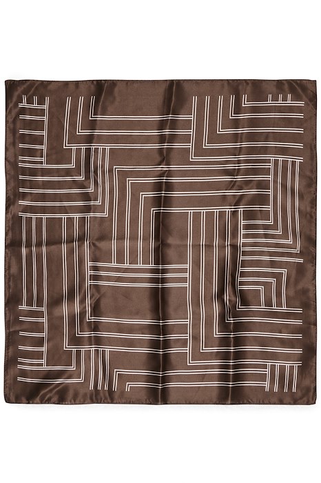 BYWIOLETTA LINES SCARF - POTTING SOIL LINES
