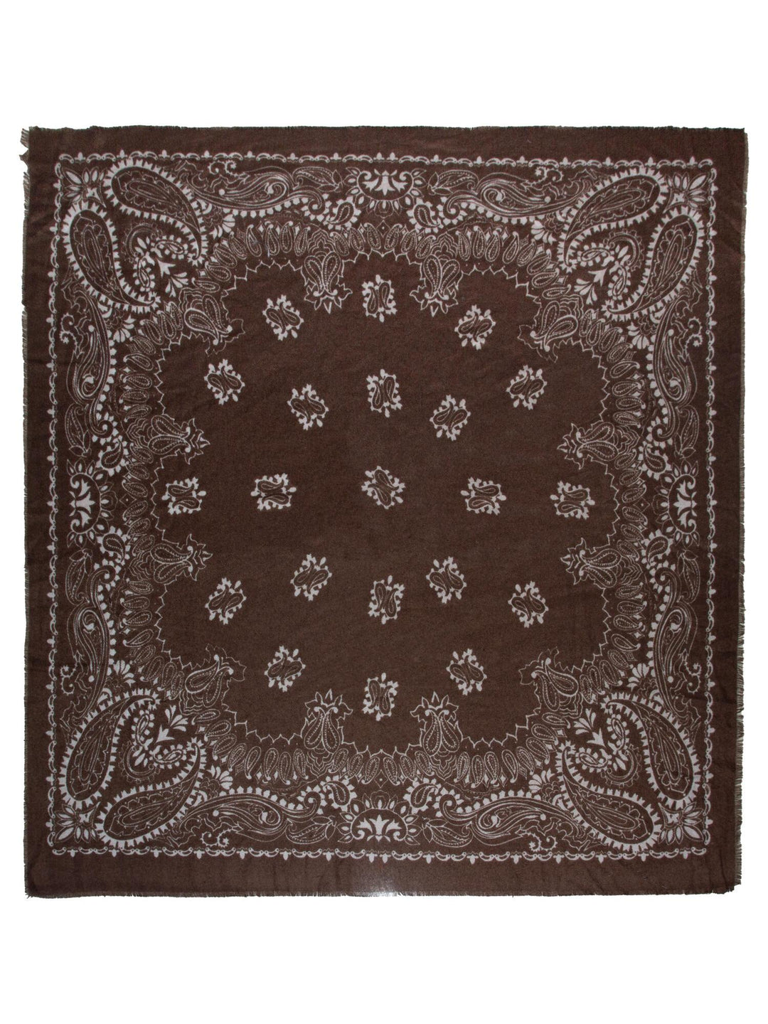 Skjerf Paisley stort - Brun