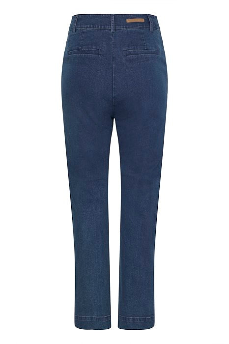 BYKAFKA DIXI STRAIGHT JEANS - Mid Blue Denim