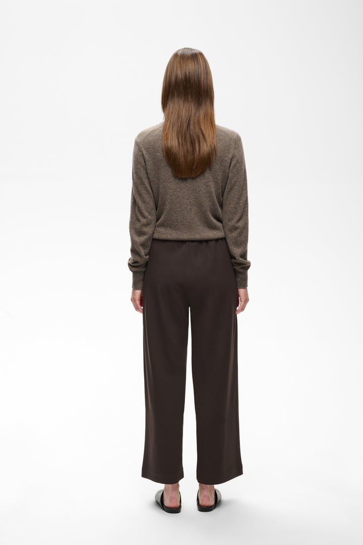 GINCETTE CROPPED PANT - Chocolate Brown