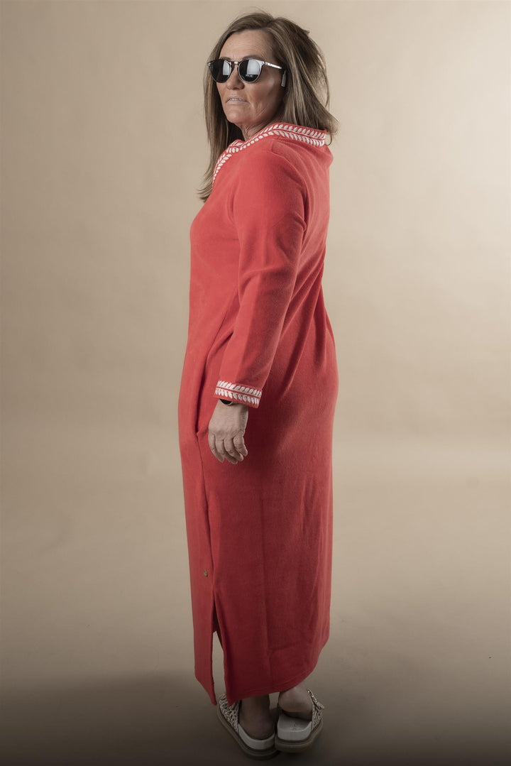 Kaftan Long Dress - Coral