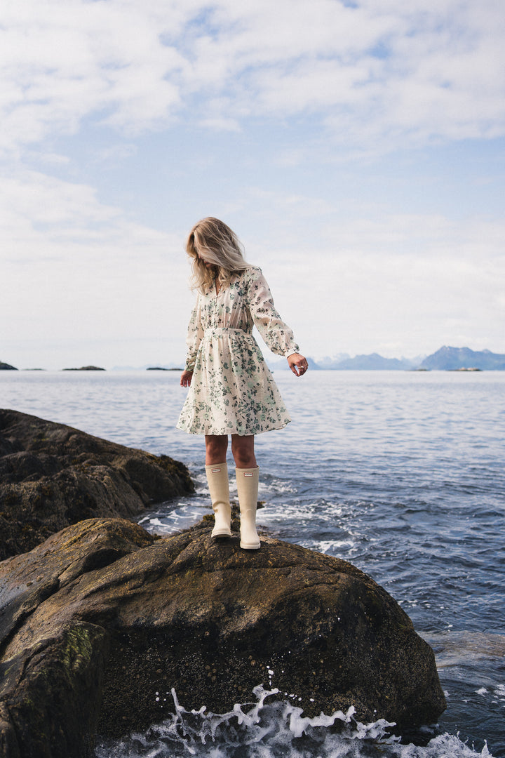Anna Dress -  Green Tint Flower