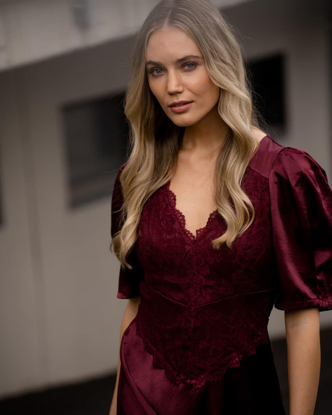 Vaiana Long Dress - Deep Cherry