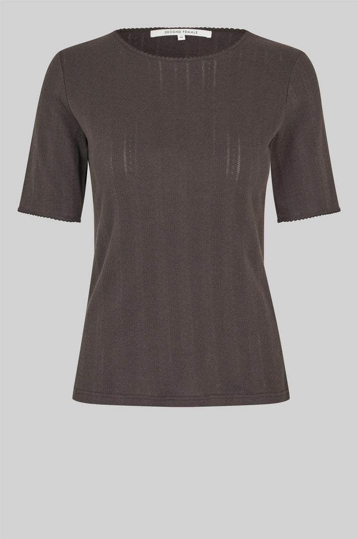 Rosia Shirt Sleeve Tee - Chocolate Torte