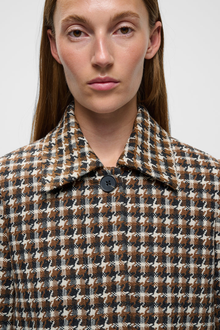 CARSONNE JACKET - BLACK/ BROWN