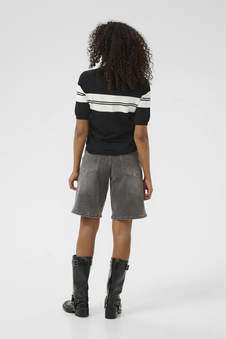 KAlizza Striped Knit - Black / Chalk stripe