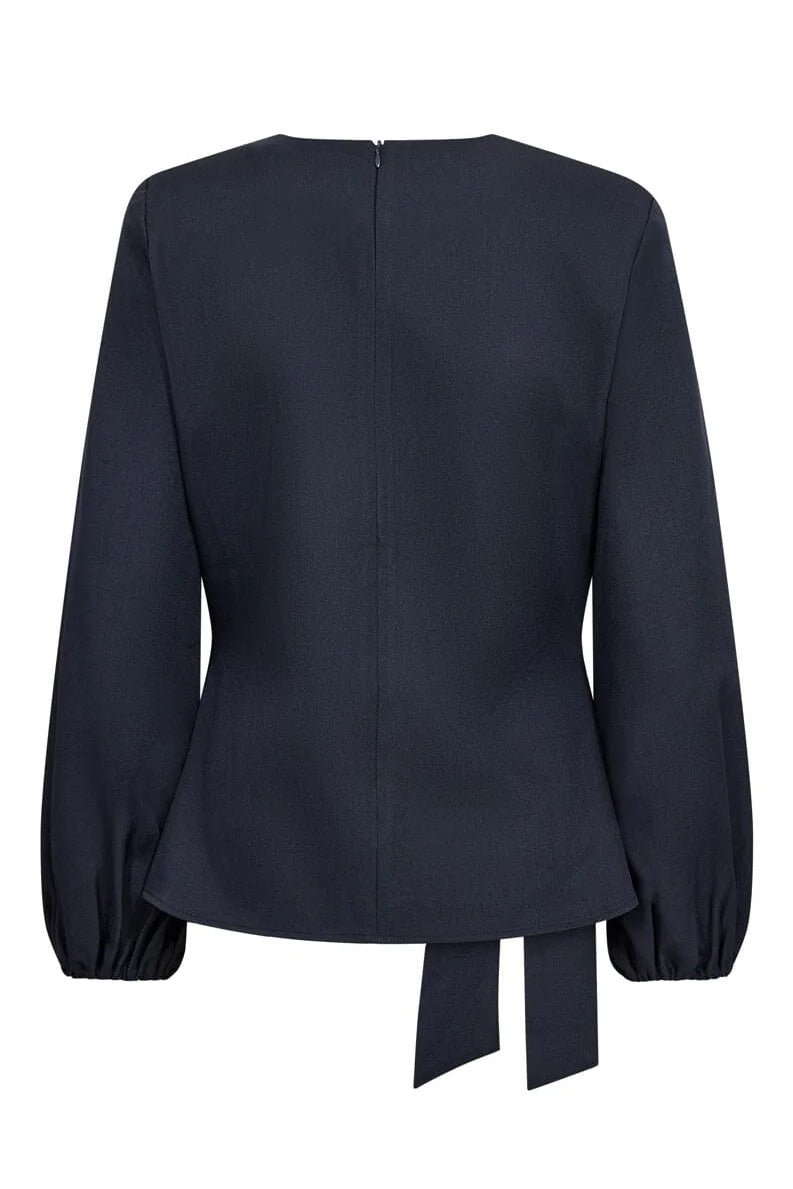 LunaCC Tie Blouse - Navy