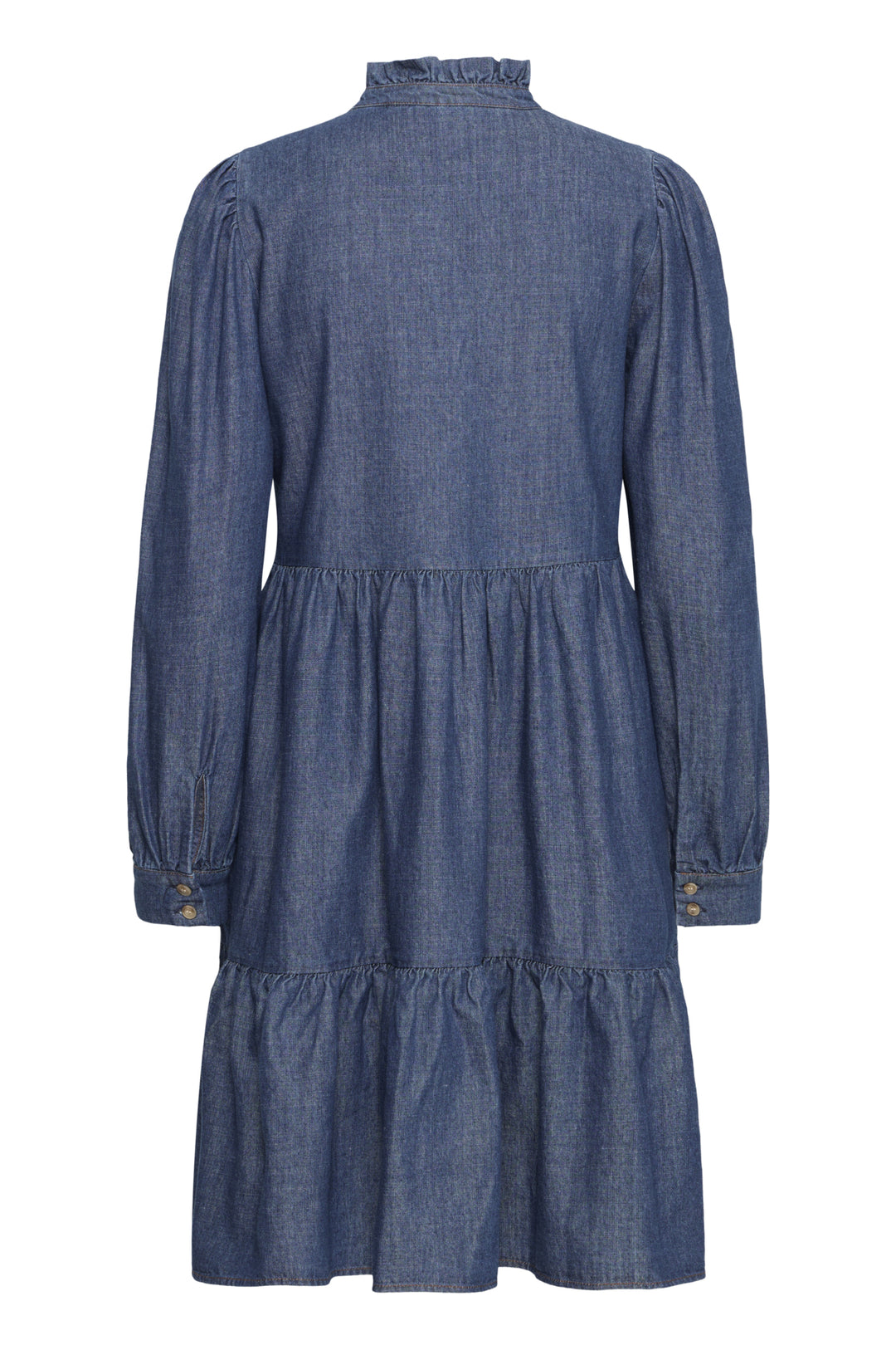 BYXKANTI VNECK DRESS - Mid Blue Denim