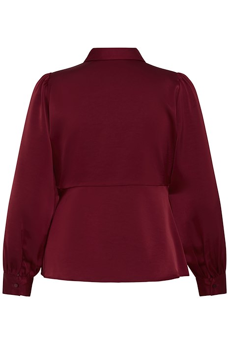 BYISA PEPLUM SHIRT - Sun-Dried Tomato