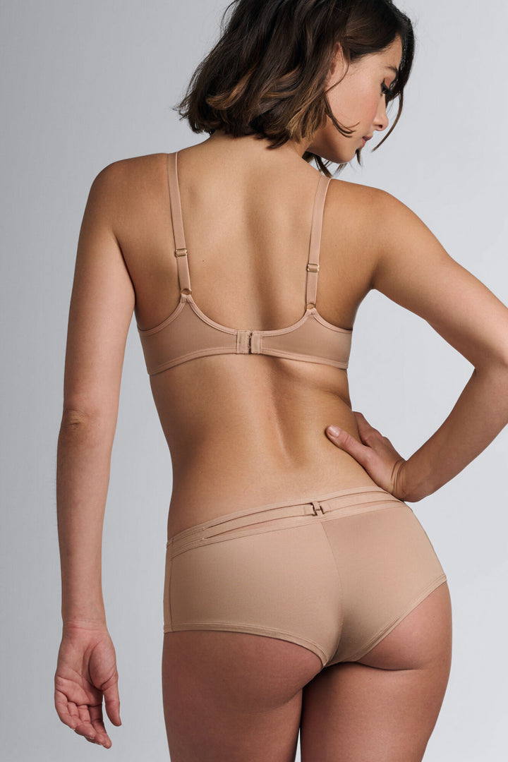 SPACE ODYSSEY BRAZ. SHORTS - Glossy Camel
