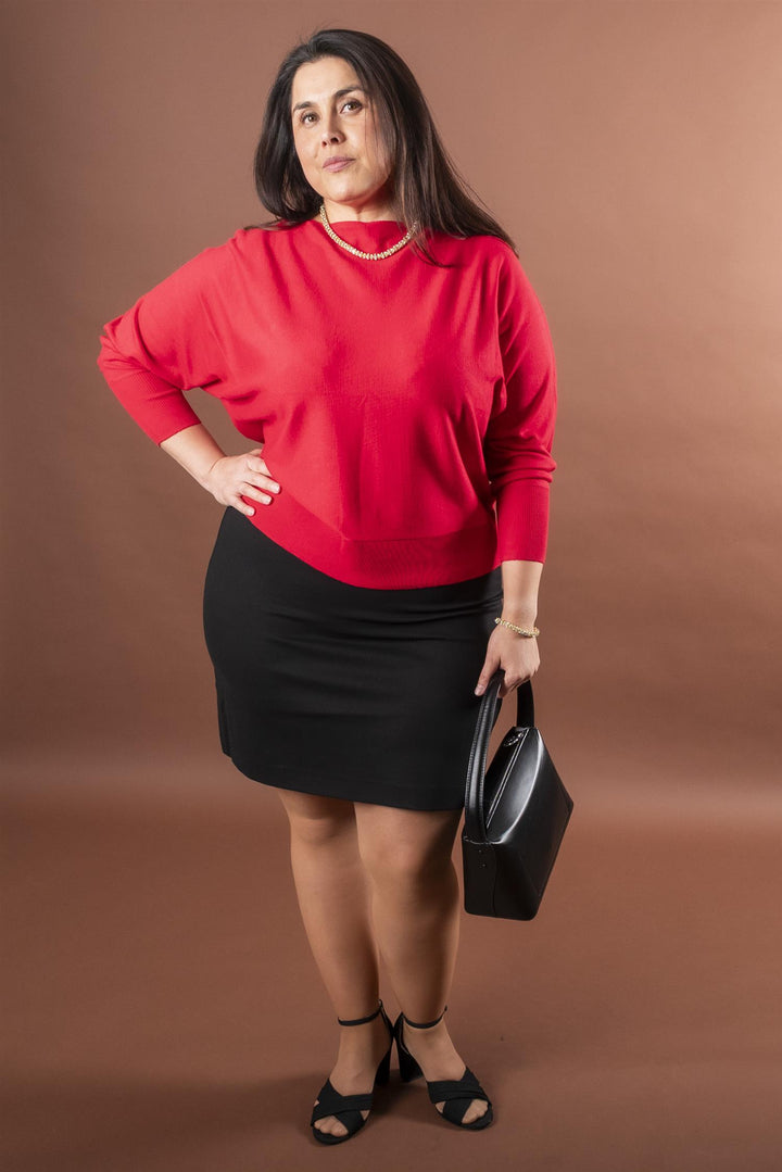KClizzy Batwing Pullover - Crimson
