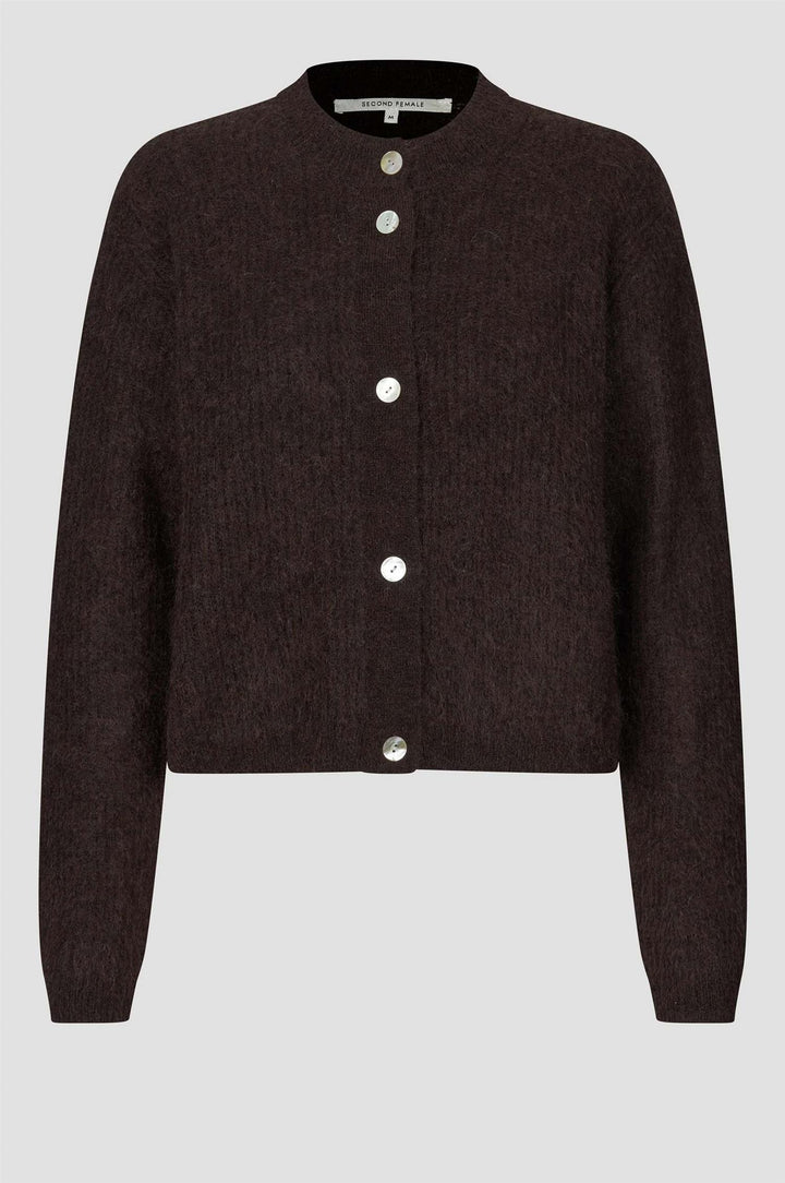 Andrea Knit Cardigan - Chocolate Brown