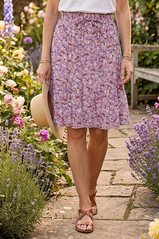 BYMMJOELLA SHORT SKIRT 2 - Ash Rose Mix