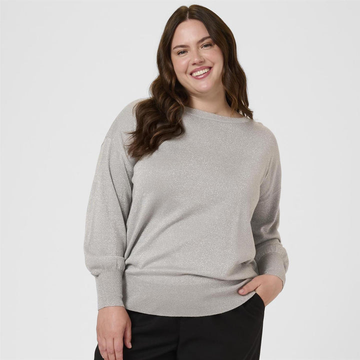 KCregitta Knit Pullover - Grey silver metallic