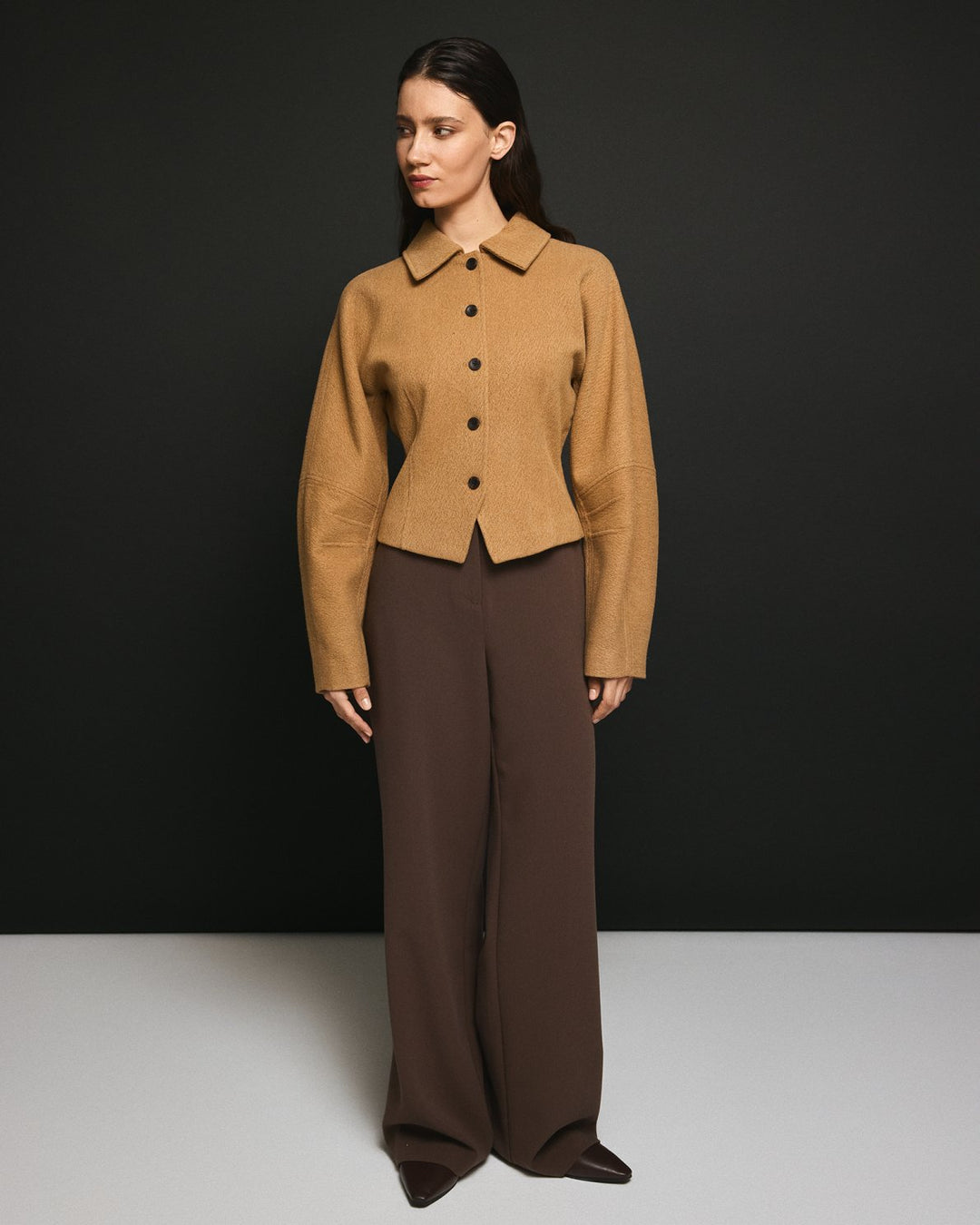 Macy Michelle HighWaist Wide Pant Long - Hot Fudge
