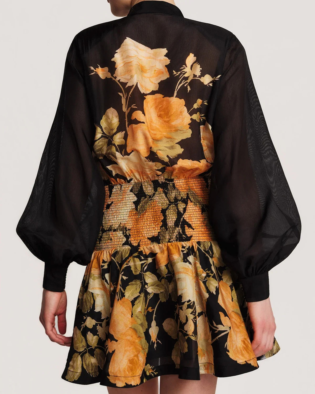 Organza Mini Dress - Midnight Field