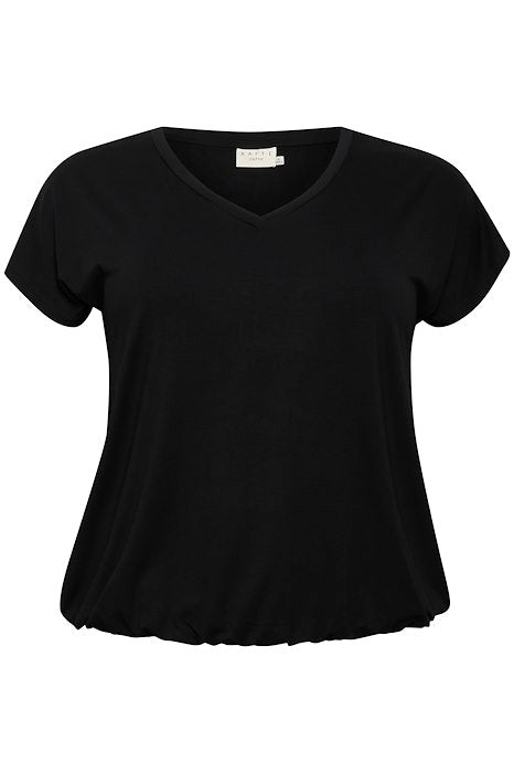 KCjena V-neck T-Shirt - Black Deep